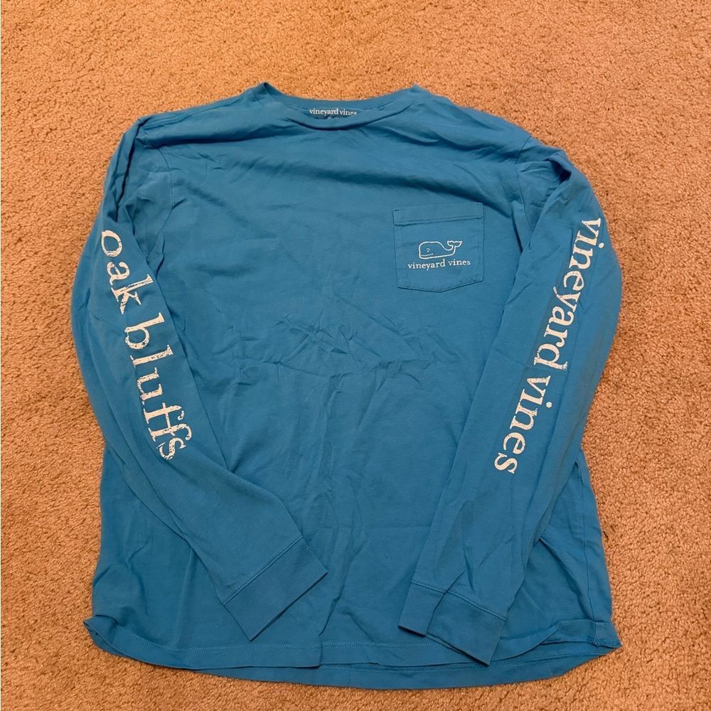 Vineyard Vines Blue Long Sleeve Shirt Oak Bluffs